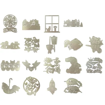 Мультяшные на щанци за рязане на 19 дизайн Шаблони от въглеродна стомана за рязане на детски картички за рожден ден DIY Албум за scrapbooking Deco