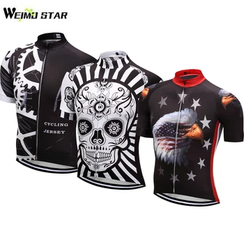 Мъжка велосипедна фланелка Weimostar, велосипедна фланелка с къс ръкав, велосипедна спортни дрехи на открито, джърси Pro Team Gear Skull Eagle