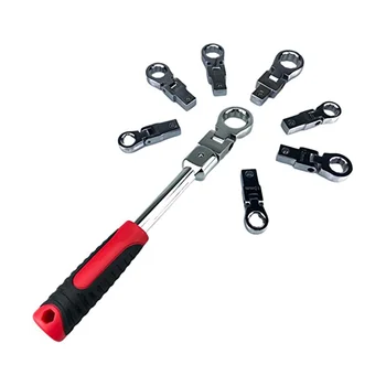Набор от гаечных ключове 9-19 мм, ръчни инструменти от 8 части, мултифункционален шестеренчатый ключ, комбиниран ключ с храповиком