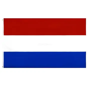 Националните флагове на Холандия от полиестер 90x150 см, 3-цветни банери Холандия