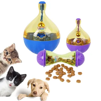 Неваляшка Интерактивни играчки за игра с топка за домашни любимци Ясла за малки кученца и котки с бавно изтичане на храна Опаковка за храна IQ Пет Забавни играчки с топка за тренировки