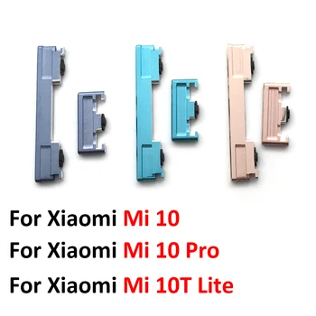 Нов бутон за включване + клавиш странични бутони за регулиране на силата на звука за Xiaomi Mi 10 Pro/Mi 10T lite Резервни части