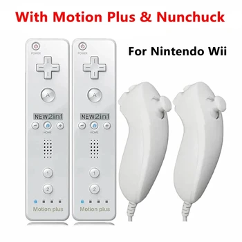Нов дистанционно управление за Wii Motion Plus със силиконов калъф за подмяна на Nintendo за Nintendo Wii Nunchuk и Wii U