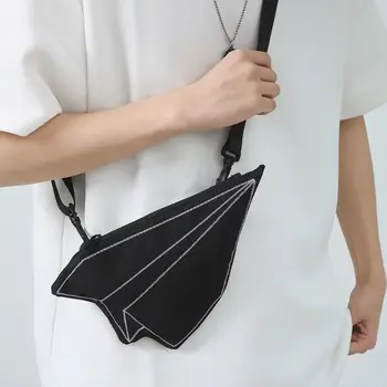 Новата хип-хоп двухмерная мультяшная чанта-месинджър със самолета, мъжки холщовая чанта през рамо, женствена чанта през рамо