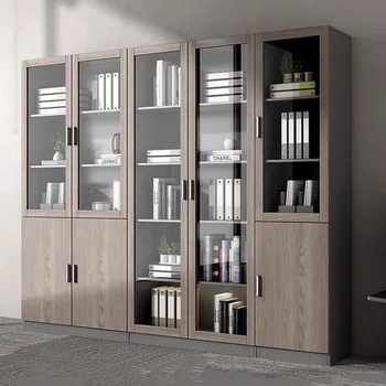 Организатор Nordic Дисплей Картотечного кабинет на Съвременно Компактно Пространство Офис шкафове със Стъклени Врати Салонные Картотеки Мебели за съхранение на