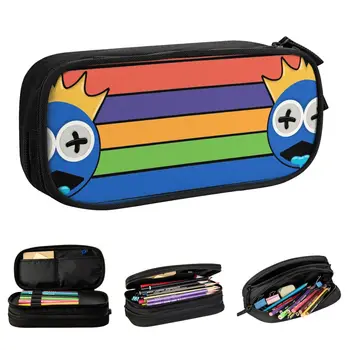Пеналы за игра Blue Rainbow Friends, Пеналы за писалки, детски голяма чанта за съхранение на ученически пособия, канцеларски джоб.
