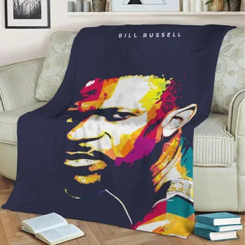 Плюшевое одеяло с 3D принтом от Бил Ръсел, Наметало на дивана, начало декор, Меко Топло моющееся Одеяло с дрямка, директен доставка