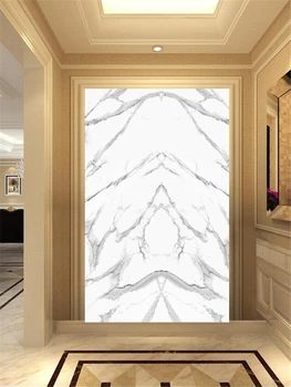 Потребителски тапети 3d атмосферата на мода джаз бял мрамор двухуровневое сградата на верандата фон на стената преминаването на коридор стенописи фотообои