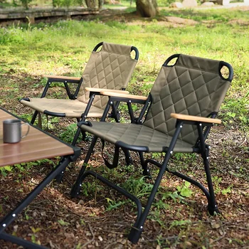 Походный стол от двоен плат Оксфорд, сгъваем стол за почивка в походном лагер, сгъваем стол от алуминиева сплав, принадлежности за къмпинг