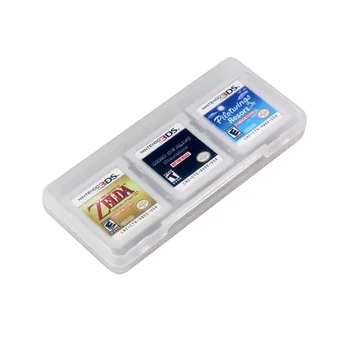 Прозрачен калъф за съхранение слот за карти 6 в 1, кутия за касети за Nintendo 3DS XL ЩЕ NDS DSi