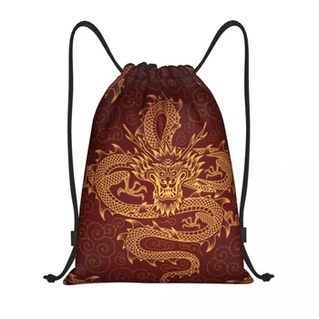 Раница на съвсем малък модел на японския червен дракон, женски, мъжки, спортни, за фитнес, преносим, с митичния чудовището, чанта за количка, чанта