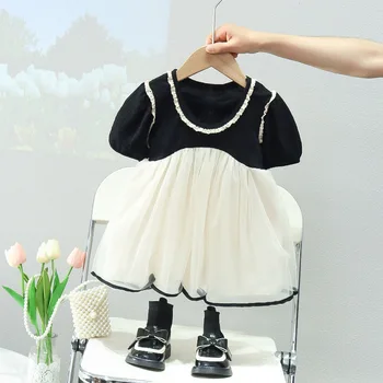 Рокля за момичета 2023, лятна модни дрехи за момичета, детски сетчатое рокля, детско рокля на принцеса, детски рожден ден