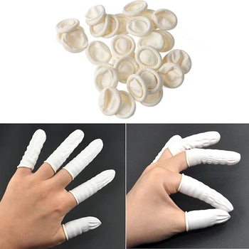 Ръкавици за еднократна употреба-мида, бял латекс, каучук за пръстите, средства за защита на ноктите, защитни ръкавици за пръсти, инструменти за ремонт на 10 50 100 бр.