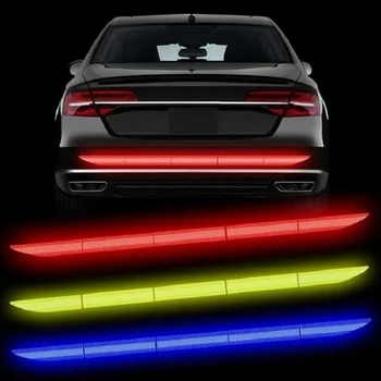 Светлоотразителни стикери за бронята на колата, Светоотражающая предупредителен защитна лента, тиксо, светлоотразителни стикери, Етикети Reflex 5 бр./компл.