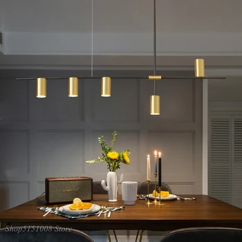 Скандинавските led полилей в стил постмодерното, Окачена лампа Nordic Creative Designer, Полилей за трапезария, хол, осветителни тела