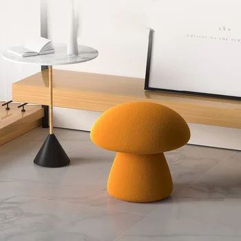 Сладък Гъбични столове за педикюр Уникални удобни Скандинавските Оранжеви столове за крака С малък акцент, Ниска мебел за хранене, Mobilya