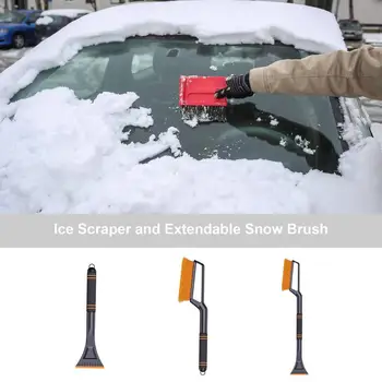 Стъргалка за лед с четка за сняг, Автоматична лопата за отстраняване на сняг, Зимни Автомобилни Аксесоари, Подвижна Автомобилна лопата за сняг, Инструмент за кола