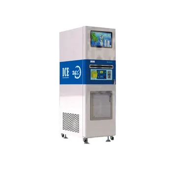 Търговски автомат за кубчета лед в пакетчета за приготвяне на лед с денонощно обслужване