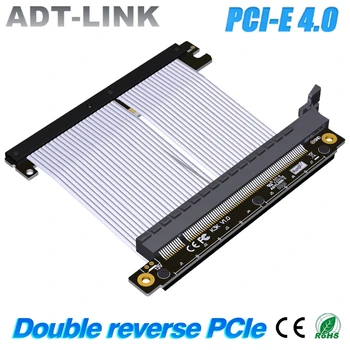 Удължител за графични карти с подключаемым кабела PCIe 4.0 x16 ADT-Link 2024 [Тестван RTX 4090 3090 RX6800XT] с двойно реверсом за mini-ITX pc A4