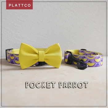 Уникален дизайн POCKET PARROT вратовръзка пеперуда яка каишка PLATTCO ярък и приятен за ходене на всички видове кучета 5 размер PDC312