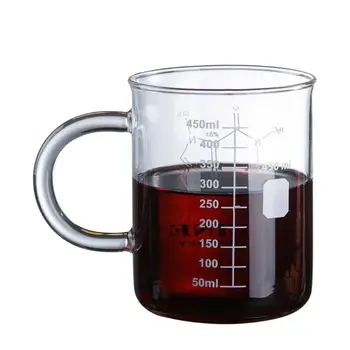 Химическо чаша borosilicate на стъкло, чаши за кафе с прозрачна дръжка, подарък подарък-реплика, Директен доставка
