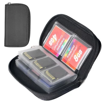 Чанта за съхранение на Карти с памет, Чанта За Носене, Притежателят на Портфейла, 22 Слота за CF/SD/Micro SD/SDHC/ MS/DS, Игри и Аксесоари, кутия за карти с памет
