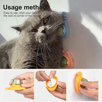 Честита нова взаимодействие cat mint spin коренните зъби на котка, играчки за котки toys забавно занимание