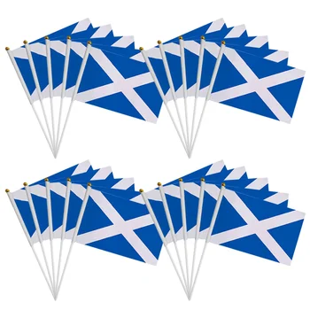 Шотландски който да се вее флаг Спортно Ръчно Патриотично Парти Украса Малки Шотландски знамена